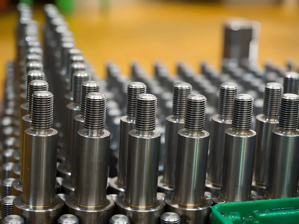 CNC turned threaded titanium parts