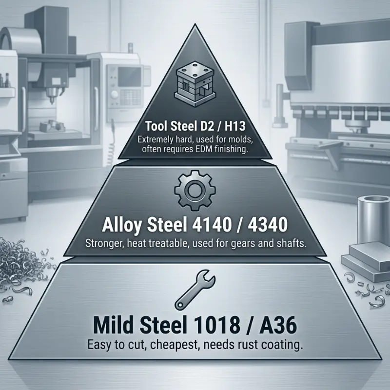 cnc machining material steel alloy tooling