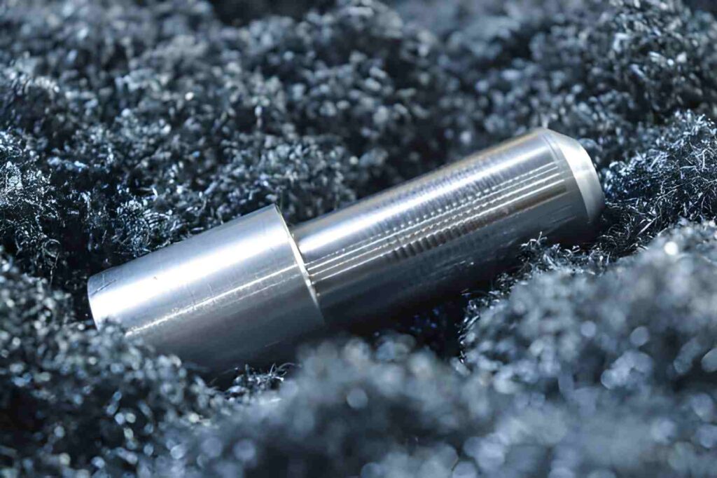 knurled part made on a lathe