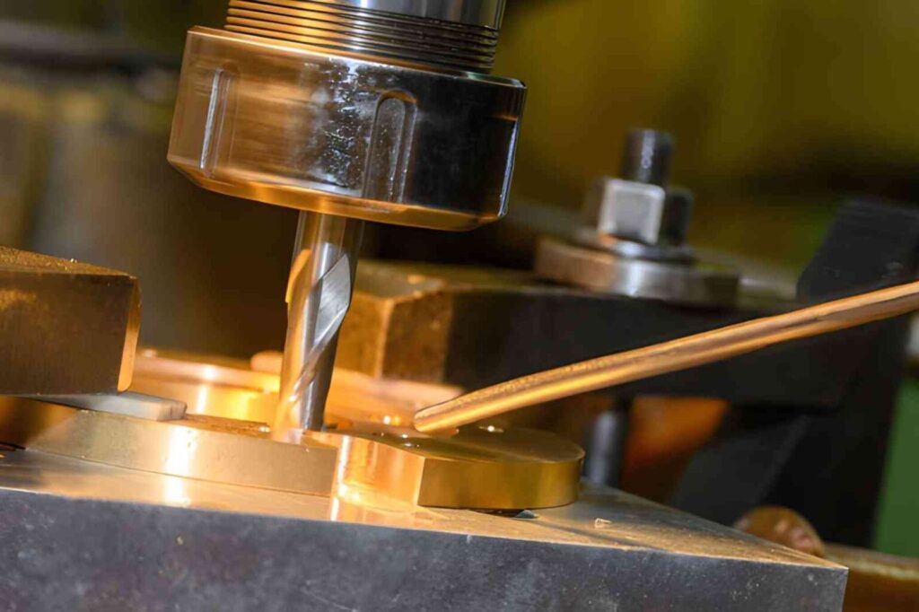 Boring hole in the brass part