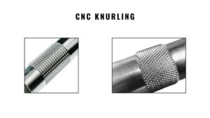 CNC knurled patterns on metal parts