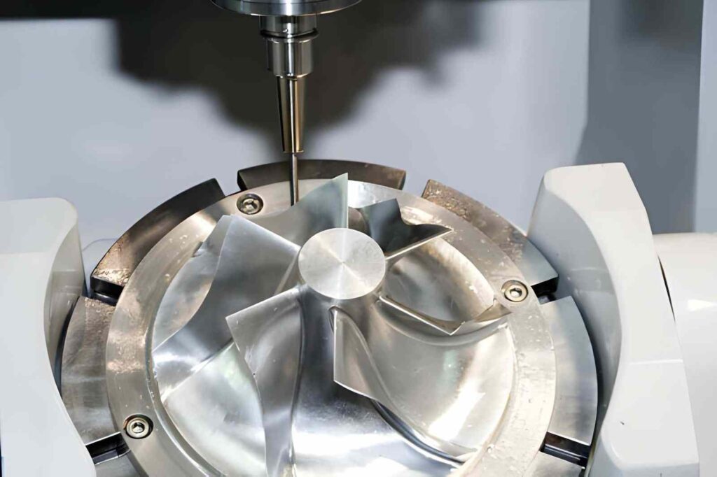 CNC milling jet engine turbine blades