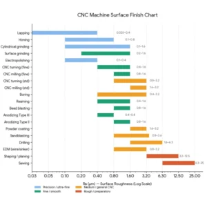 CNC surface finish chart