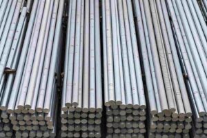 Large group of aluminium billets
