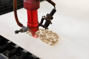 Laser engraving plywood