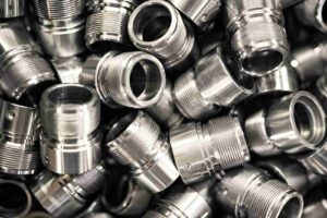 Pile of machined metal blanks