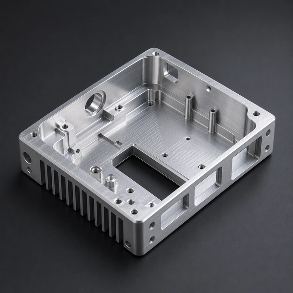CNC machined aluminum electronics housing