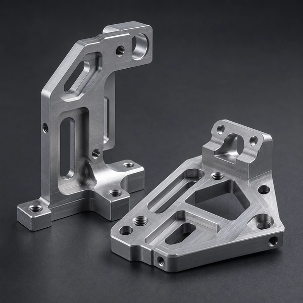 Custom CNC machined aluminum mounting brackets