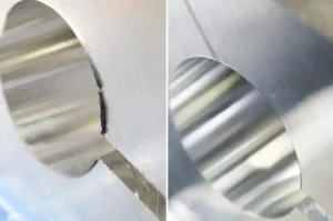 aluminum machining burr reduction comparison
