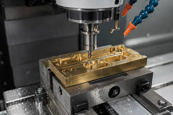 CNC milling a complex brass component
