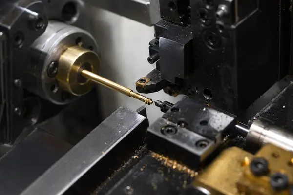 Swiss screw machining a small brass component