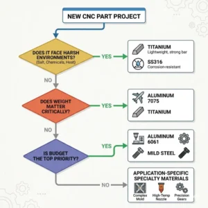cnc machining material selection flowchart