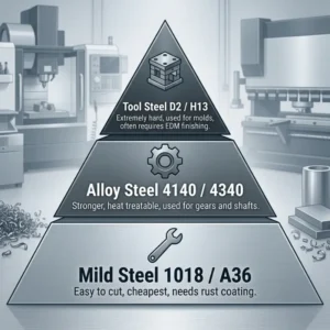 cnc machining material steel alloy tooling