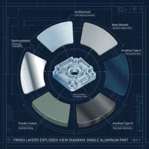 cnc machining material surface finish aluminum