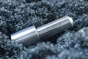 knurled part made on a lathe