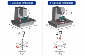 4-axis vs 5-axis CNC machining