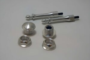 Aluminum machined parts before anodizing