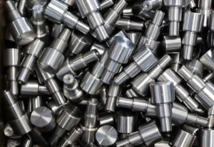 Stack of automotive machined steel parts