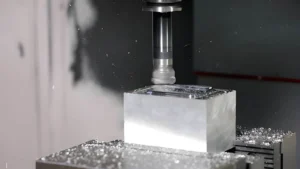 CNC Milling Machine Cutting Metal