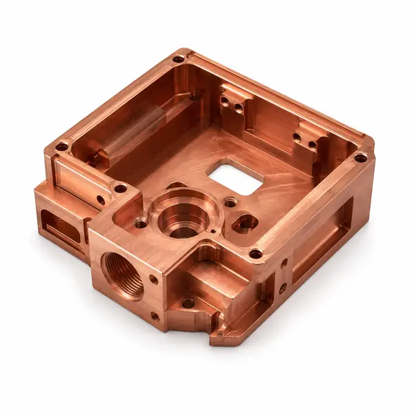 Complex CNC-machined copper housing
