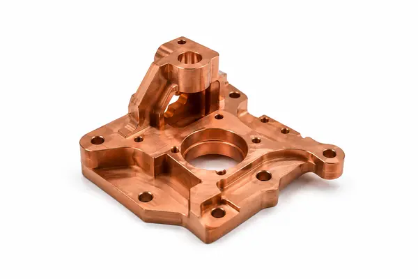 Custom CNC-machined copper prototype component