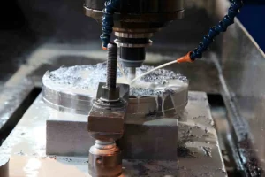 Drilling machine in operation
