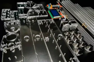Set of laser-cut polycarbonate parts