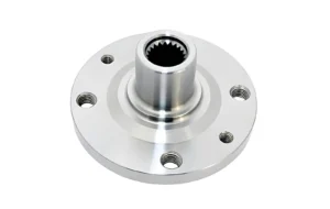 CNC machined flange with drilled holes