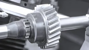 Gears, impaled on the shaft spline