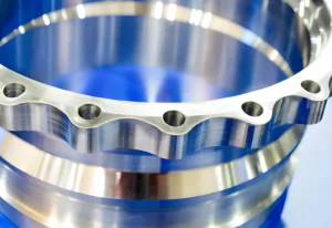 Machined stainless steel part with internal hole