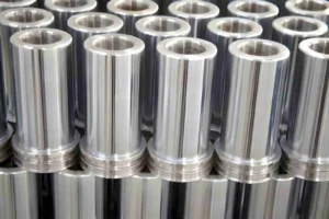 Group of stainless steel machined tubes