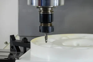 High-precision CNC milling of engineering nylon (polyamide) using a solid carbide ball nose end mill