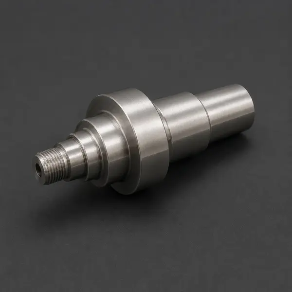Precision CNC turned stainless steel stepped shaft