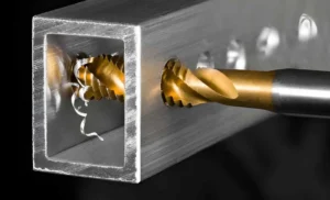 Steel tap drill tapping hole in aluminum part