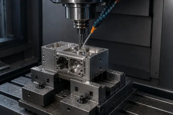 Titanium CNC milling of a complex precision housing