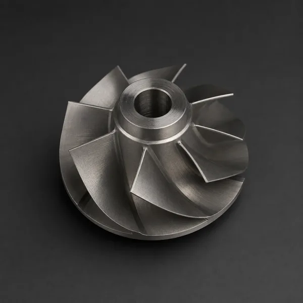 5-axis CNC machined titanium impeller
