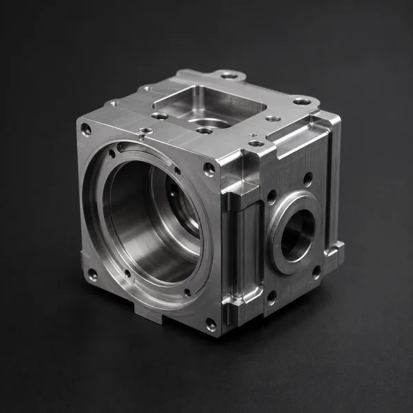 Precision CNC machined titanium equipment housing