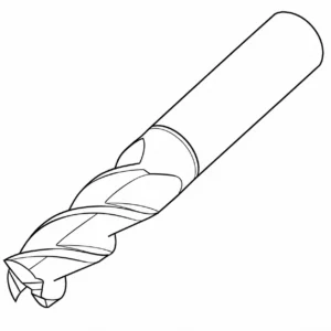 3-flute carbide end mill