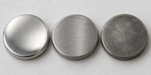 Polished, brushed, and aged pewter surfaces