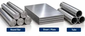 Titanium round bar showing diameter D and length L for material weight calculation